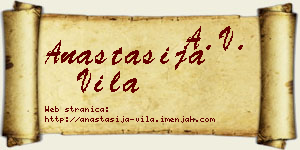 Anastasija Vila vizit kartica